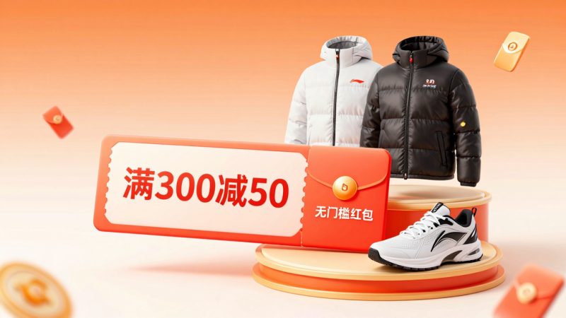 李宁淘宝618怎么领券？淘宝李宁羽绒服为