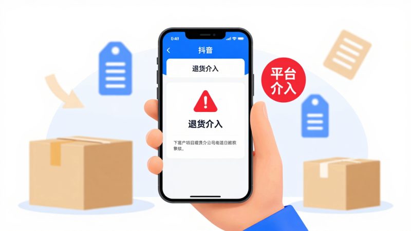 抖音退货 平台介入 售后纠纷 退货流程 申请退款 客服介入 抖音售后