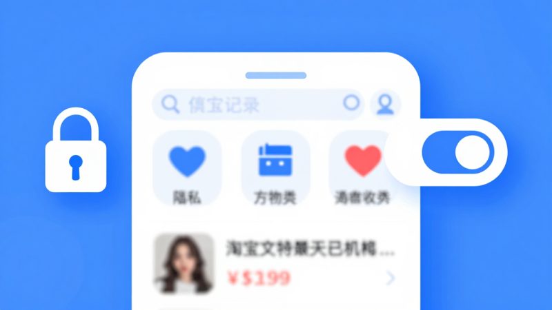淘宝好友 主页可见 隐私设置 好友查找 购物记录 个人主页 访客记录