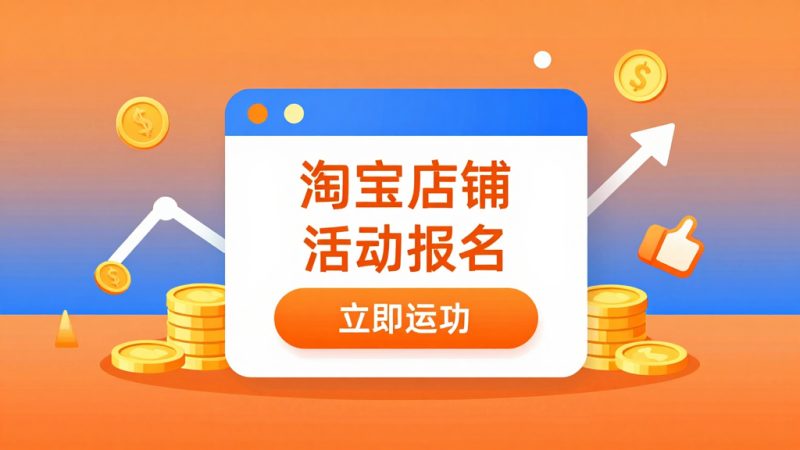淘宝店铺报名活动有什么好处？淘宝店铺