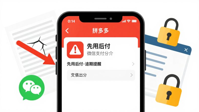 拼多多0元购 先用后付 不付款后果 信用影响 账号封禁 罚息 微信支付分