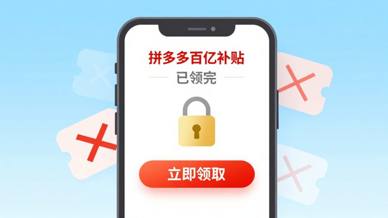 拼多多官方补贴券为什么领不到？拼多多