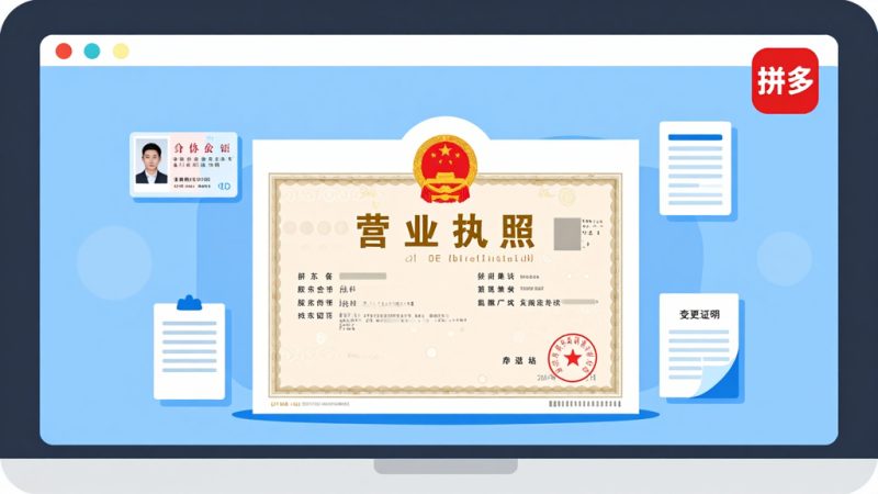 拼多多店铺 营业执照更换 店铺主体变更 拼多多换主人 营业执照异常 拼多多开店