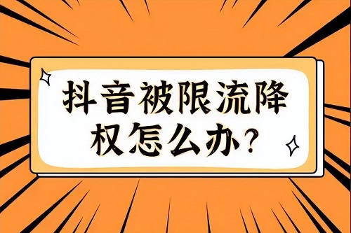 抖音因为某个视频违规被限流怎么办
