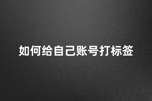 怎么看抖音自己的标签